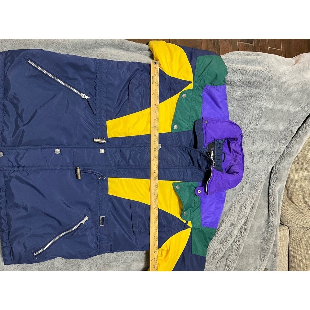 Edelweiss Vintage 80's/9O's Ski Winter Jacket Mens Color Block Blue Size L - Picture 6 of 7